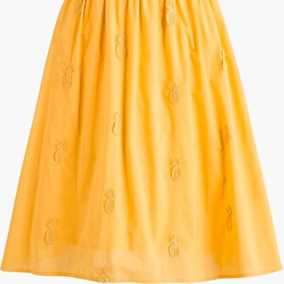 NWT J Crew Factory Pineapple Cotton Yellow Mini Dress - Picture 3 of 3